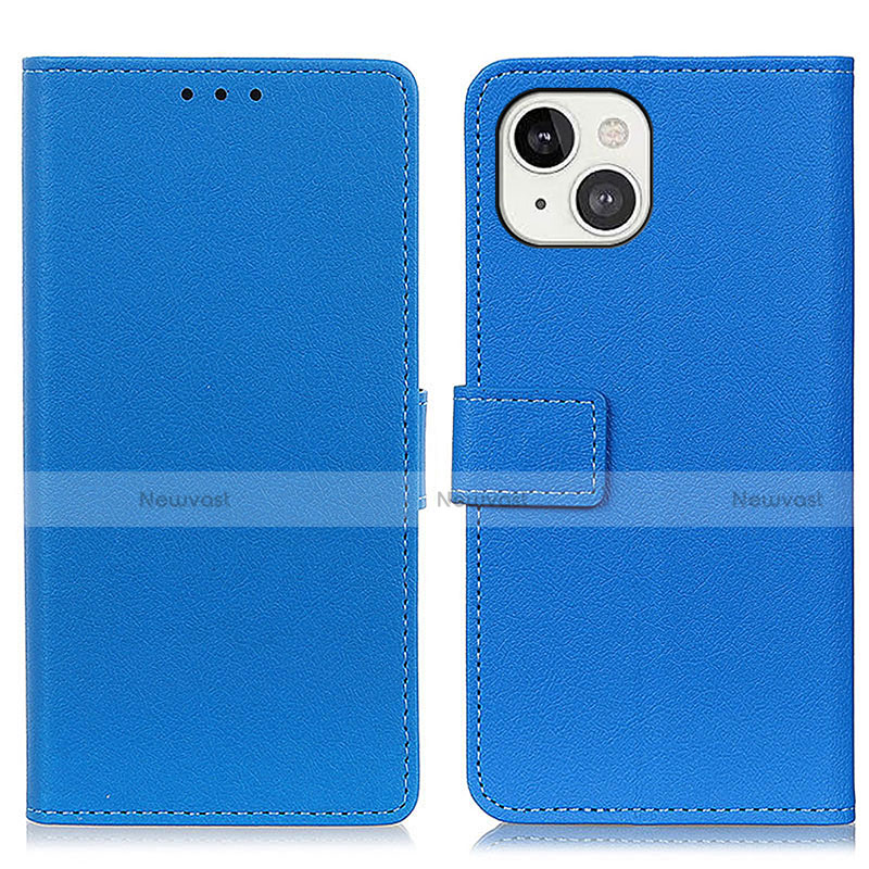 Leather Case Stands Flip Cover T14 Holder for Apple iPhone 13 Blue