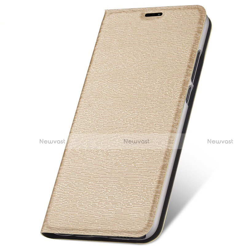 Leather Case Stands Flip Cover T14 Holder for Huawei Nova 5 Pro Gold