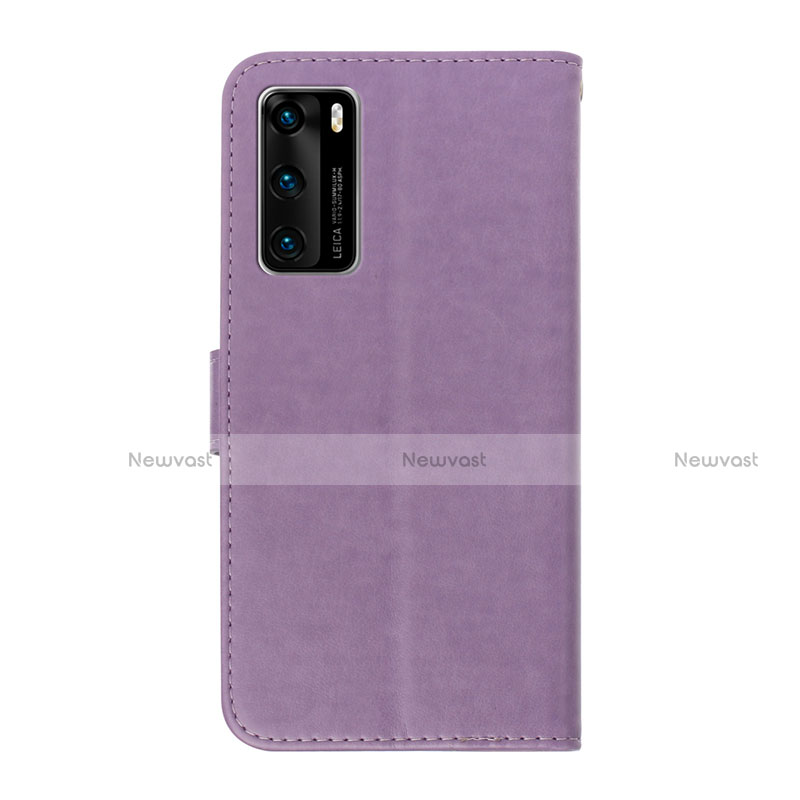 Leather Case Stands Flip Cover T14 Holder for Huawei P40