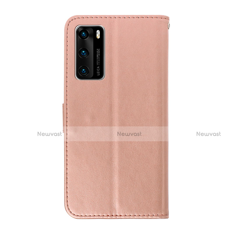 Leather Case Stands Flip Cover T14 Holder for Huawei P40