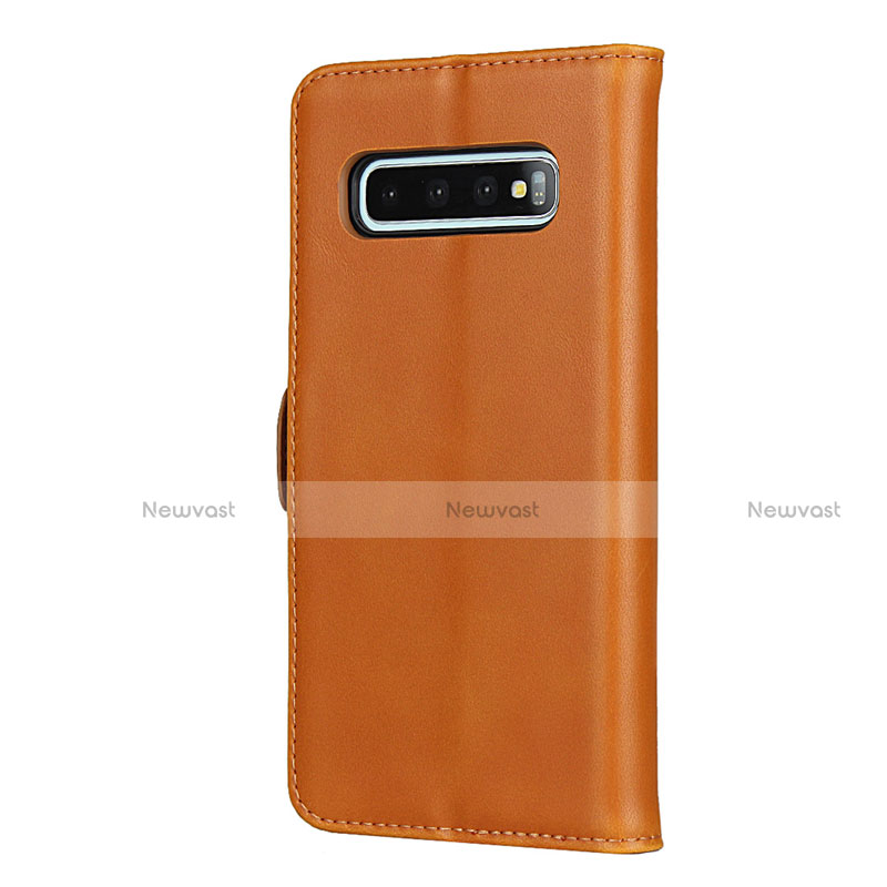 Leather Case Stands Flip Cover T14 Holder for Samsung Galaxy S10 Plus