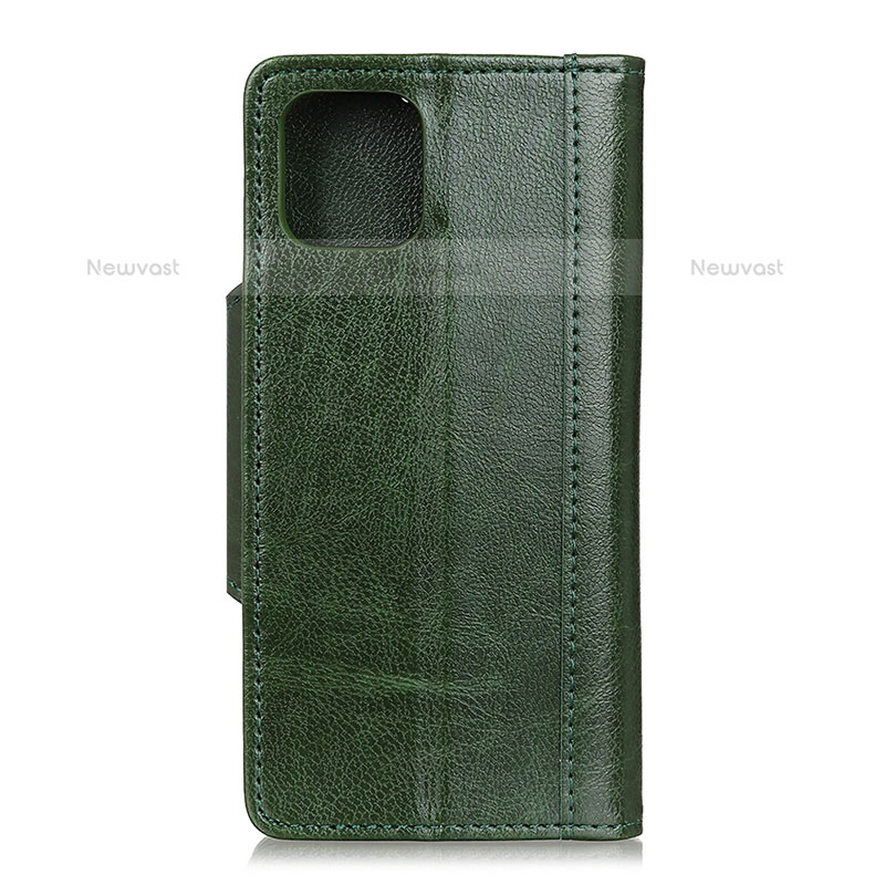 Leather Case Stands Flip Cover T14 Holder for Xiaomi Mi 11 5G Green