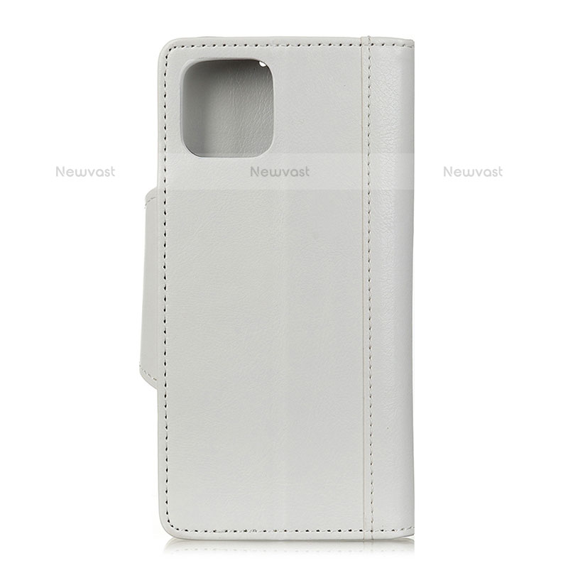 Leather Case Stands Flip Cover T14 Holder for Xiaomi Mi 11 Lite 4G White