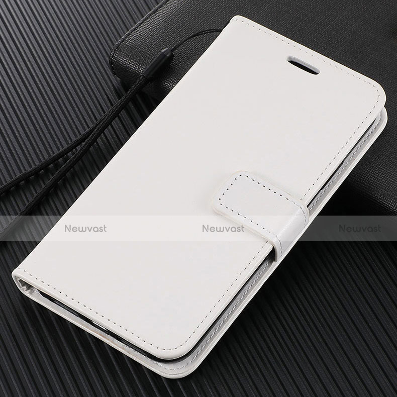 Leather Case Stands Flip Cover T14 Holder for Xiaomi Mi Note 10 White