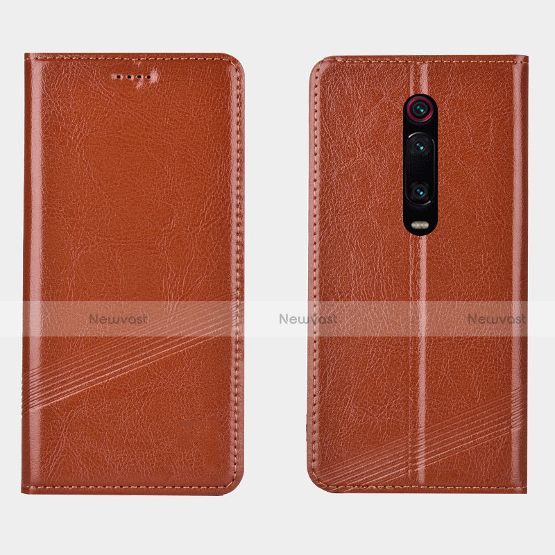 Leather Case Stands Flip Cover T14 Holder for Xiaomi Redmi K20 Pro Orange