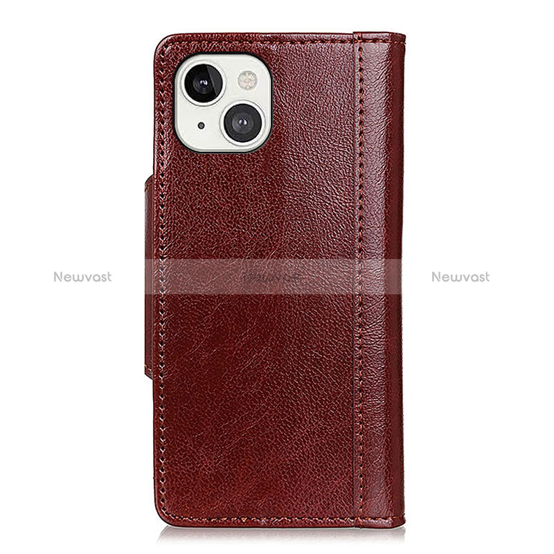 Leather Case Stands Flip Cover T15 Holder for Apple iPhone 15