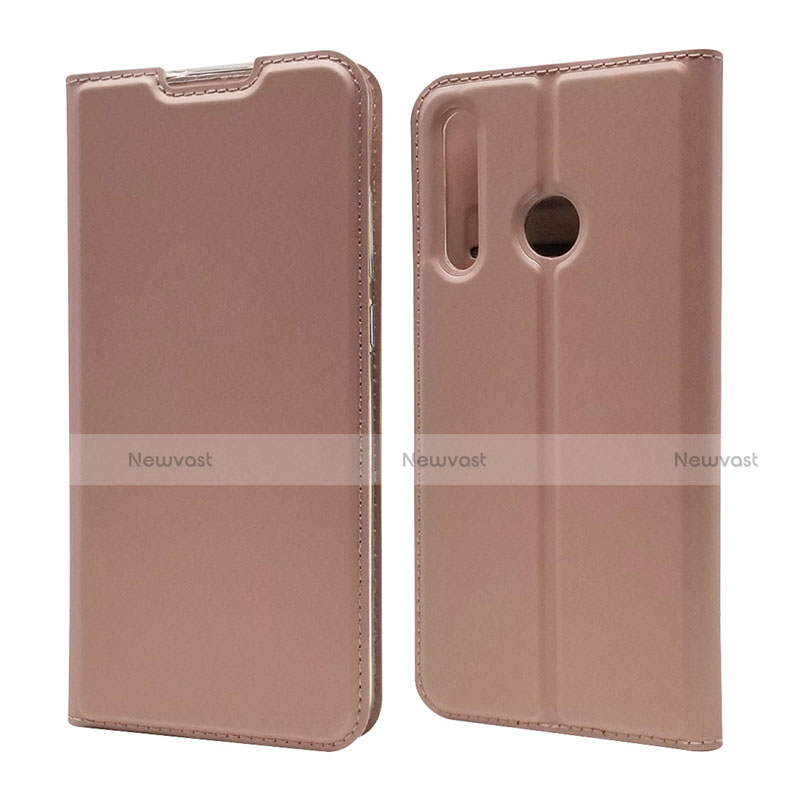 Leather Case Stands Flip Cover T15 Holder for Huawei Honor 20i Rose Gold