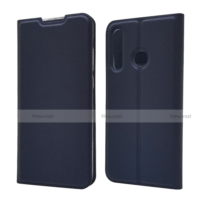 Leather Case Stands Flip Cover T15 Holder for Huawei P Smart+ Plus (2019) Blue
