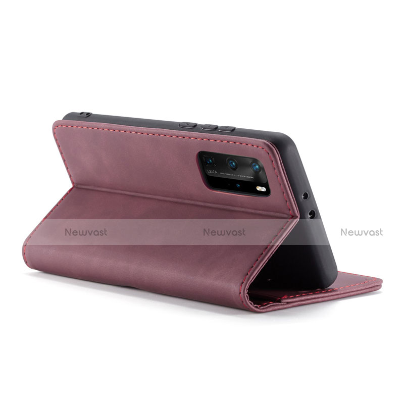 Leather Case Stands Flip Cover T15 Holder for Huawei P40 Pro