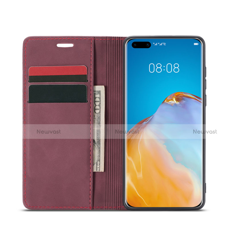 Leather Case Stands Flip Cover T15 Holder for Huawei P40 Pro