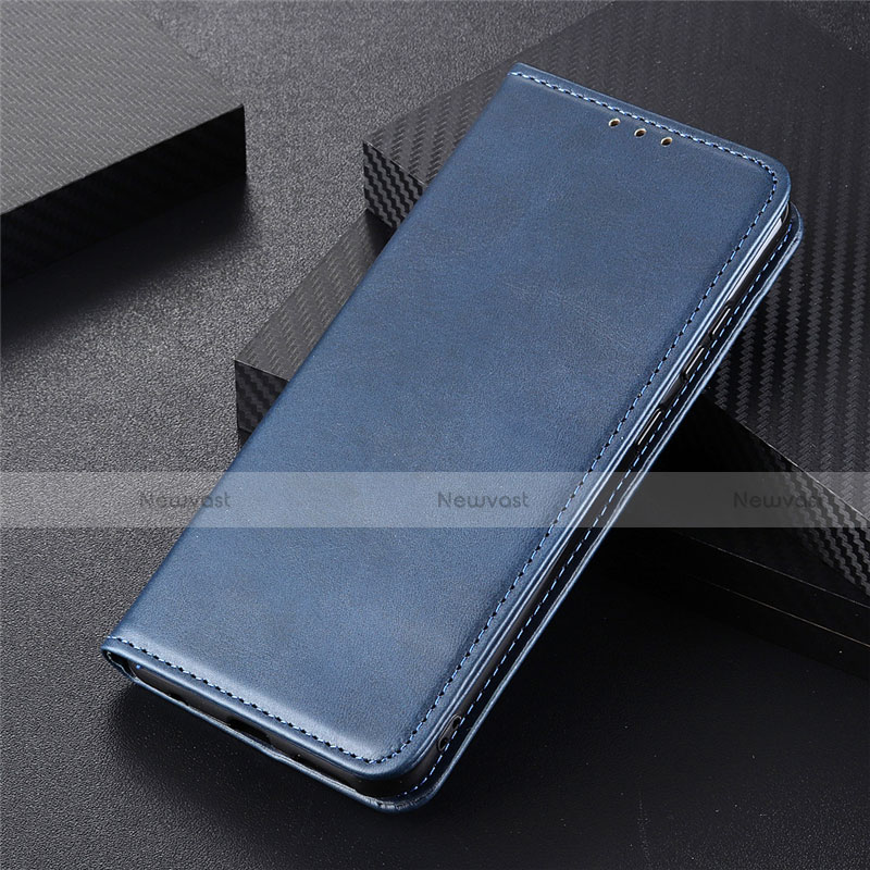 Leather Case Stands Flip Cover T15 Holder for Samsung Galaxy Note 20 5G Blue