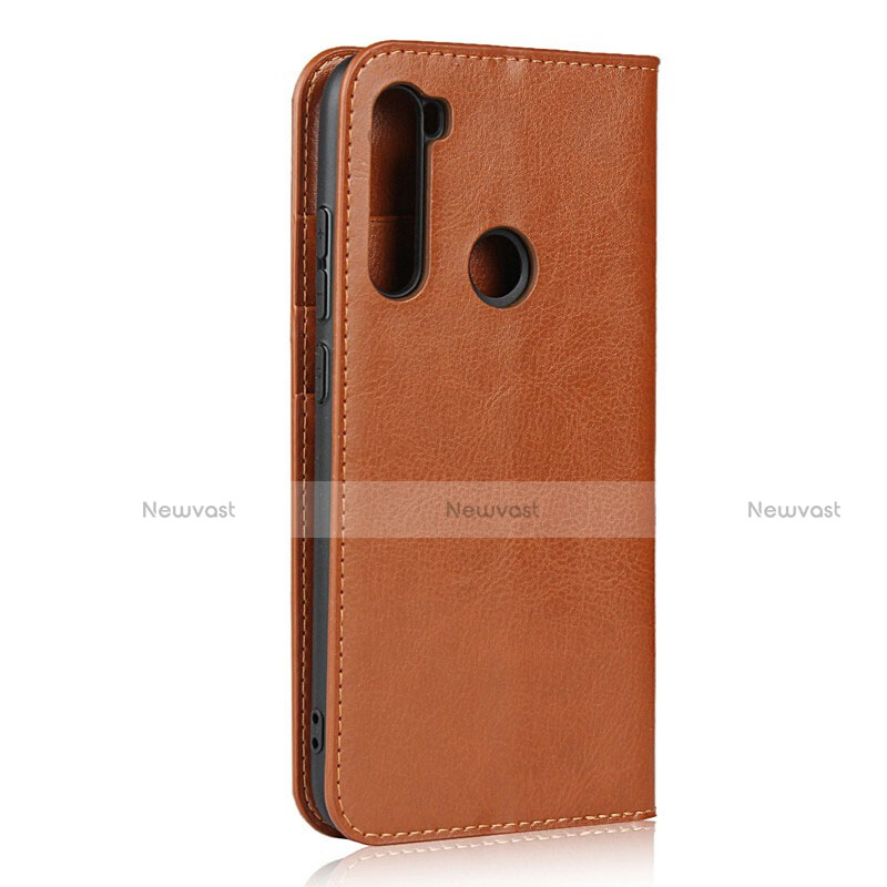 Leather Case Stands Flip Cover T15 Holder for Xiaomi Redmi Note 8 Orange