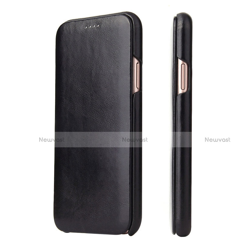 Leather Case Stands Flip Cover T16 Holder for Apple iPhone 11 Black