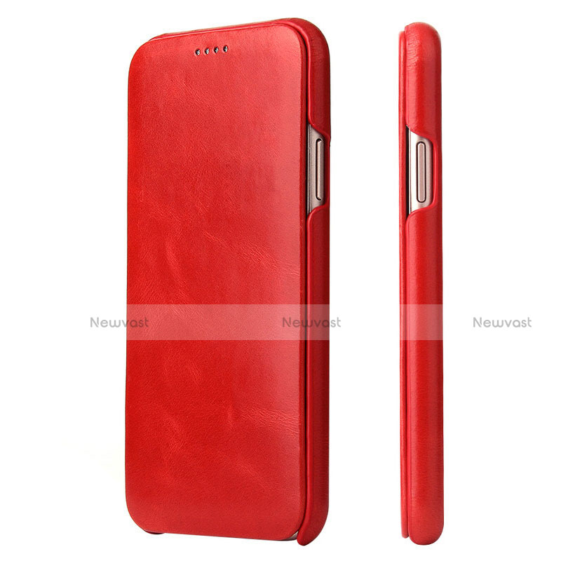 Leather Case Stands Flip Cover T16 Holder for Apple iPhone 11 Red