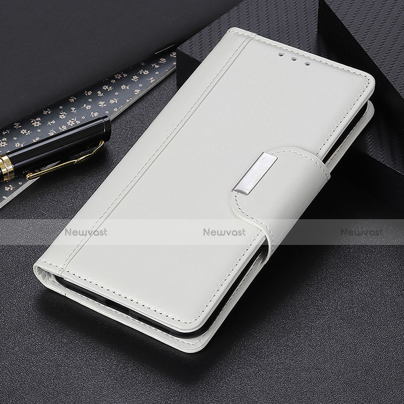 Leather Case Stands Flip Cover T16 Holder for Apple iPhone 13 Mini White