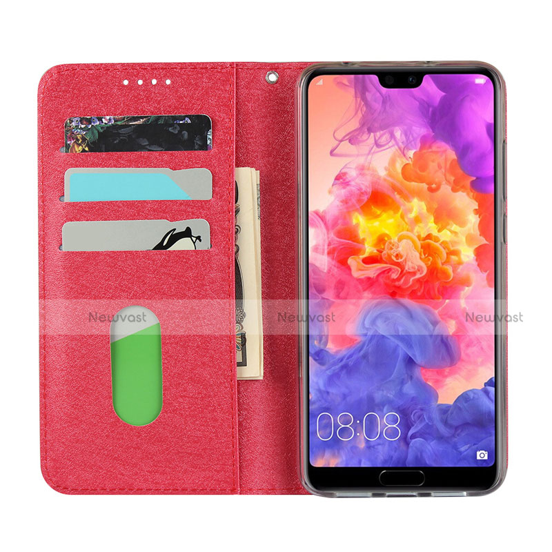 Leather Case Stands Flip Cover T16 Holder for Huawei P20 Pro