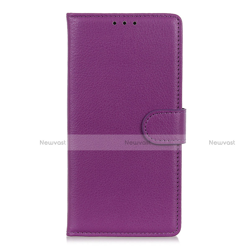 Leather Case Stands Flip Cover T16 Holder for Samsung Galaxy Note 20 5G Purple