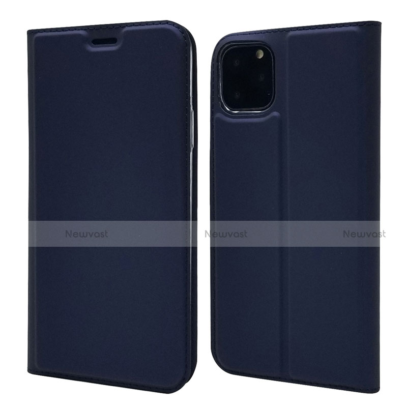 Leather Case Stands Flip Cover T17 Holder for Apple iPhone 11 Pro Blue