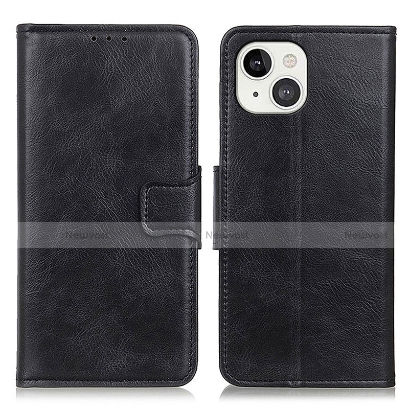 Leather Case Stands Flip Cover T17 Holder for Apple iPhone 13 Black