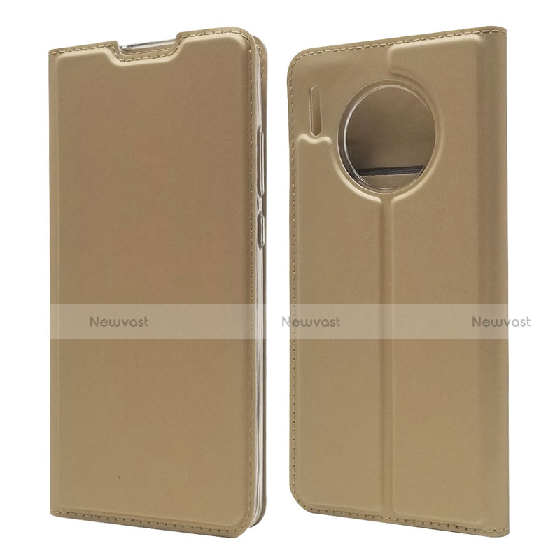 Leather Case Stands Flip Cover T17 Holder for Huawei Mate 30 5G Gold