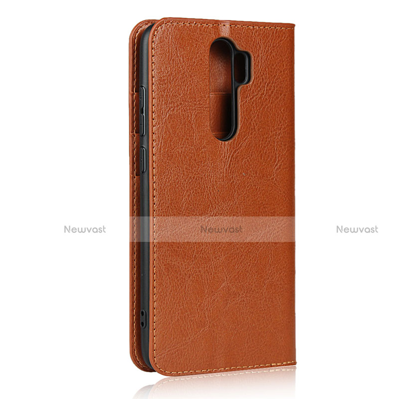 Leather Case Stands Flip Cover T17 Holder for Xiaomi Redmi Note 8 Pro Orange