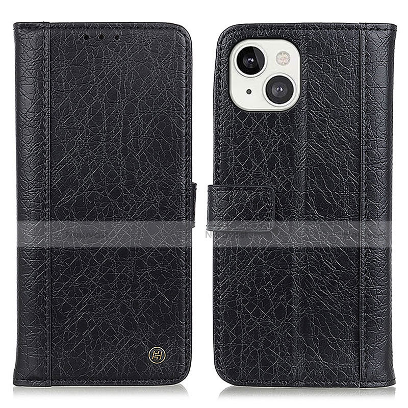 Leather Case Stands Flip Cover T18 Holder for Apple iPhone 13 Black