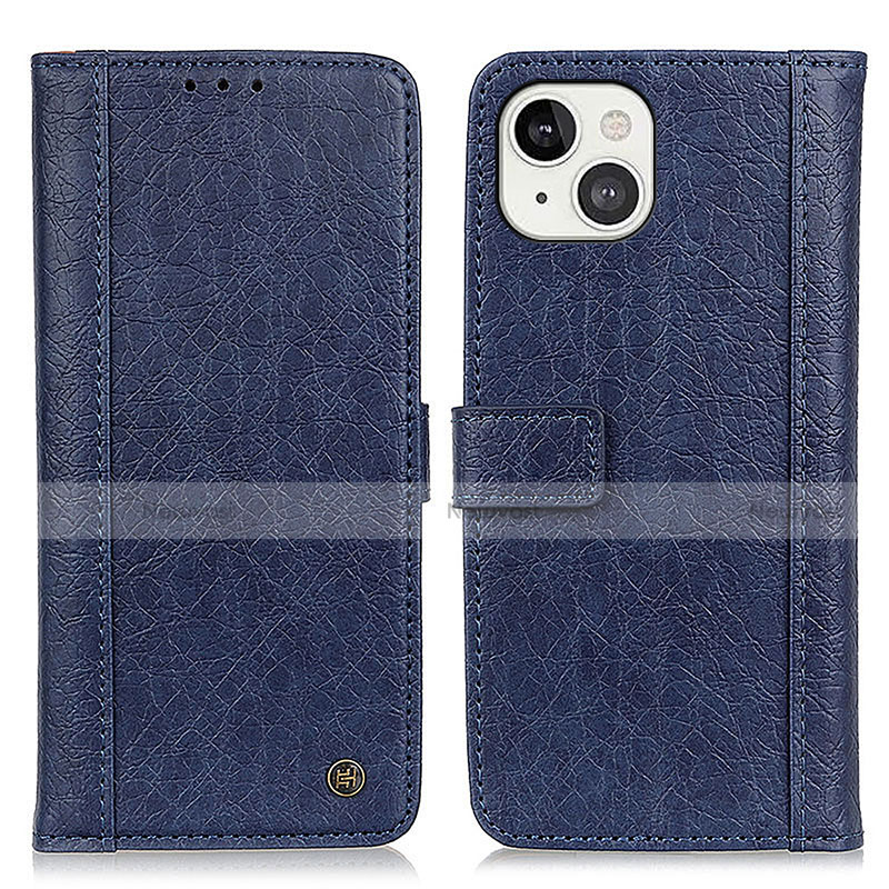 Leather Case Stands Flip Cover T18 Holder for Apple iPhone 13 Mini Blue