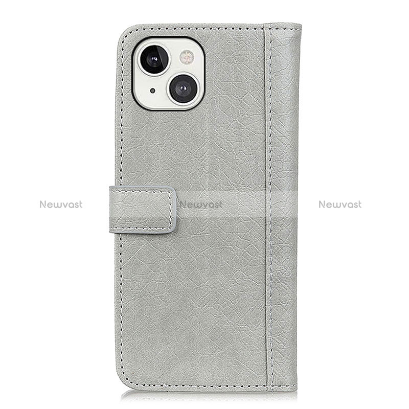 Leather Case Stands Flip Cover T18 Holder for Apple iPhone 15