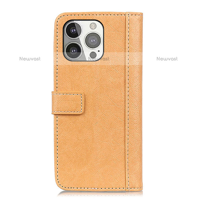 Leather Case Stands Flip Cover T18 Holder for Apple iPhone 15 Pro