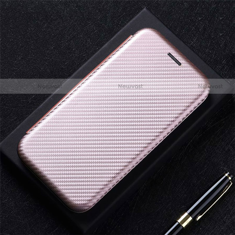 Leather Case Stands Flip Cover T18 Holder for Huawei Nova Lite 3 Plus Rose Gold