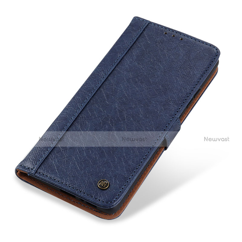 Leather Case Stands Flip Cover T19 Holder for Apple iPhone 14 Blue