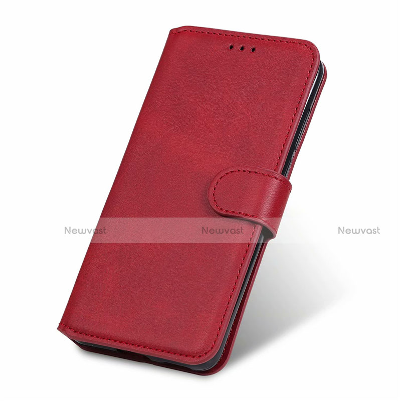 Leather Case Stands Flip Cover T19 Holder for Huawei P40 Red