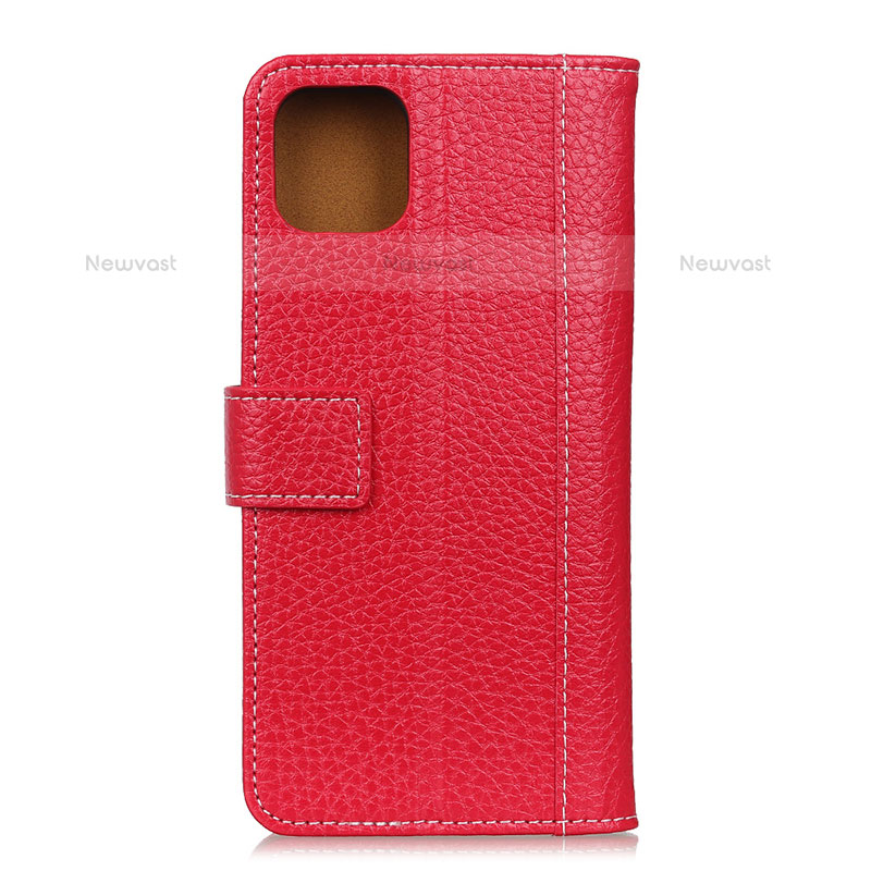 Leather Case Stands Flip Cover T19 Holder for Xiaomi Mi 11 Lite 4G Red