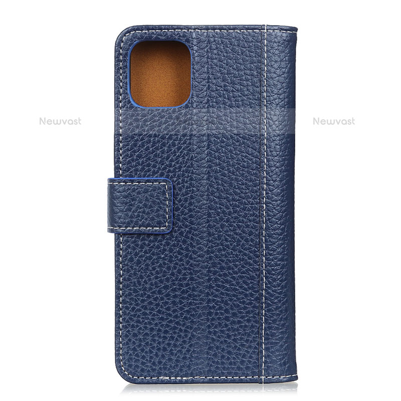 Leather Case Stands Flip Cover T19 Holder for Xiaomi Mi 11 Lite 5G Blue