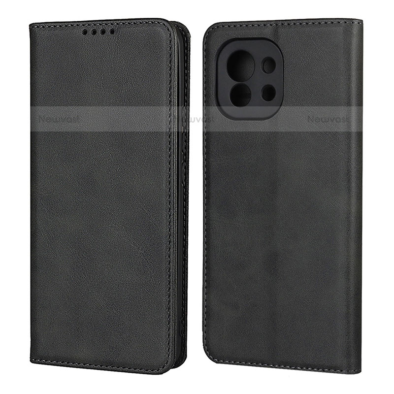 Leather Case Stands Flip Cover T20 Holder for Xiaomi Mi 11 Lite 4G Black