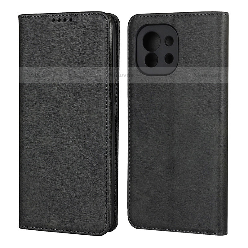 Leather Case Stands Flip Cover T20 Holder for Xiaomi Mi 11 Lite 5G NE Black