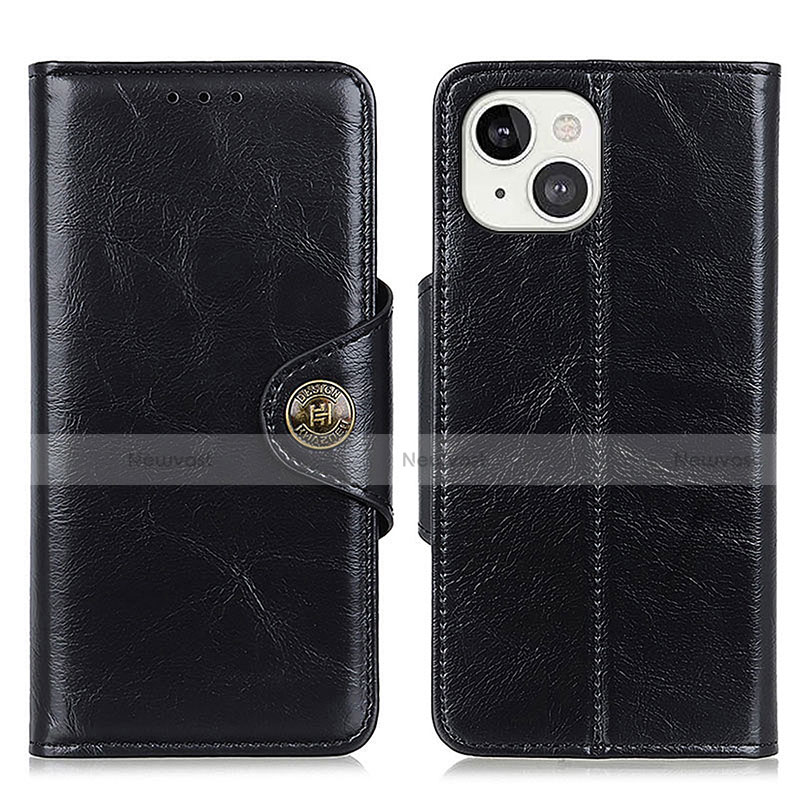 Leather Case Stands Flip Cover T21 Holder for Apple iPhone 13 Black