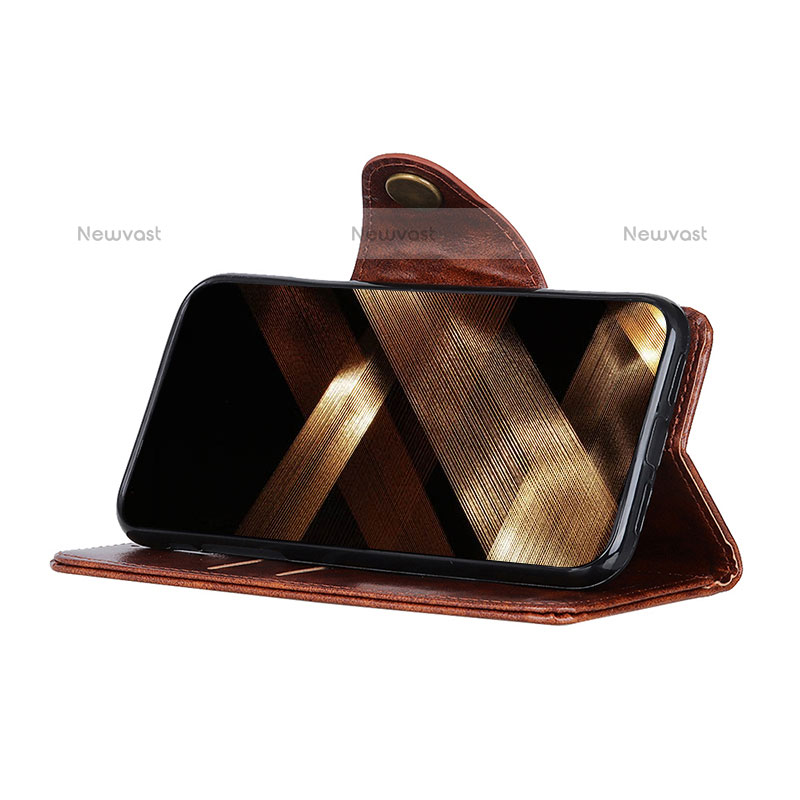 Leather Case Stands Flip Cover T21 Holder for Apple iPhone 15 Pro Max