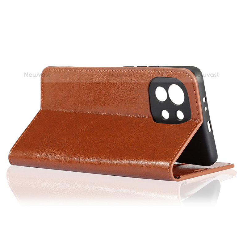 Leather Case Stands Flip Cover T21 Holder for Xiaomi Mi 11 Lite 4G