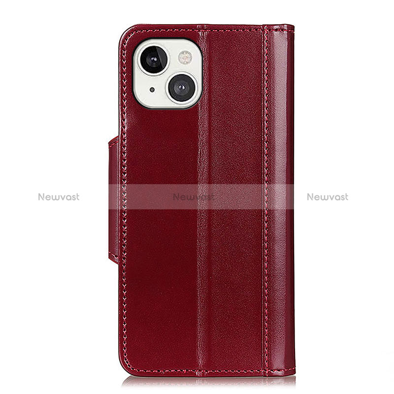 Leather Case Stands Flip Cover T22 Holder for Apple iPhone 15