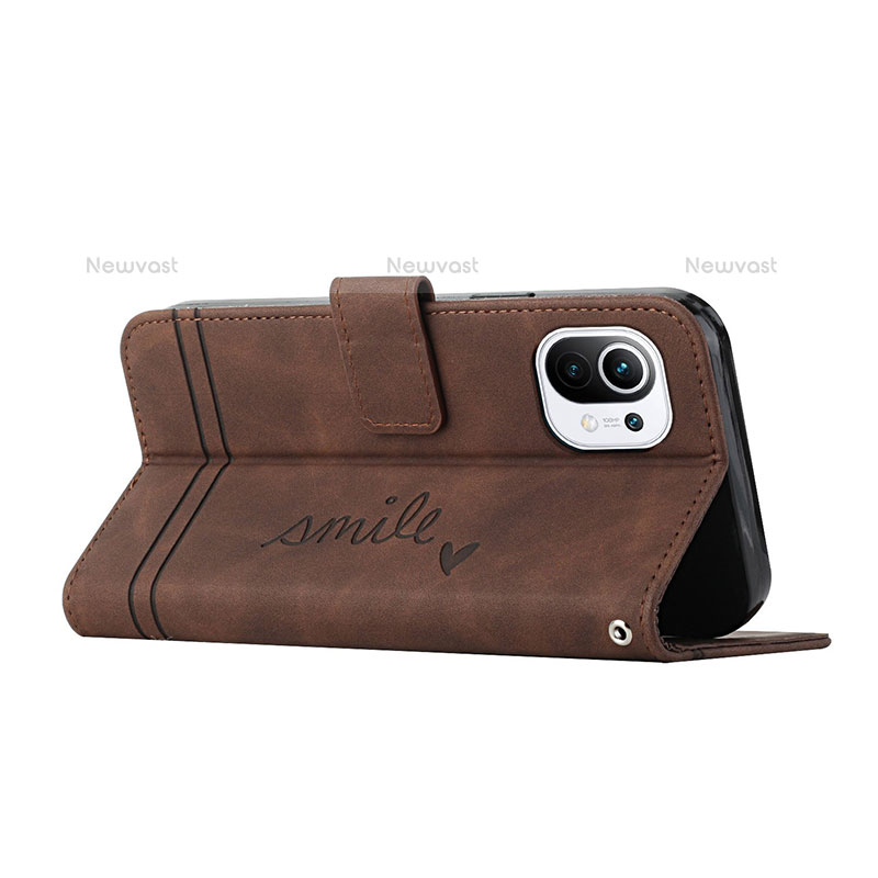 Leather Case Stands Flip Cover T22 Holder for Xiaomi Mi 11 Lite 4G