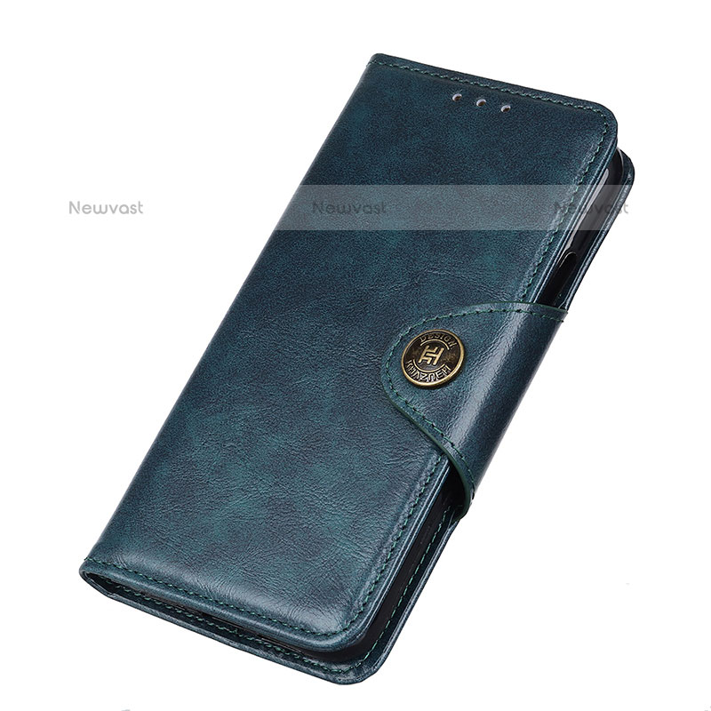 Leather Case Stands Flip Cover T23 Holder for Apple iPhone 15 Pro Blue