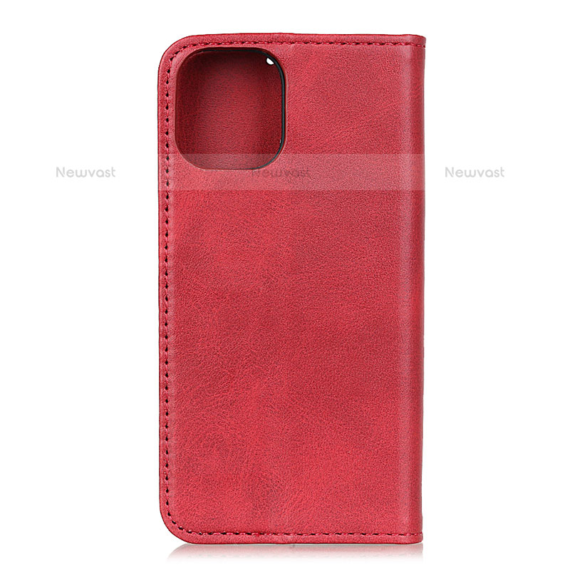 Leather Case Stands Flip Cover T24 Holder for Xiaomi Mi 11 5G Red