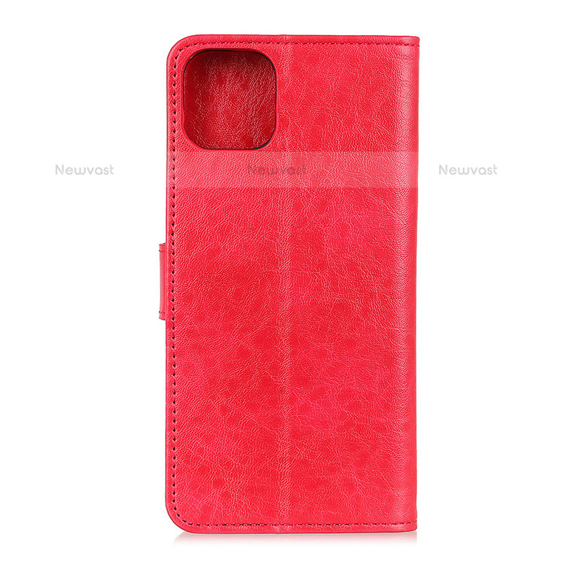 Leather Case Stands Flip Cover T26 Holder for Xiaomi Mi 11 Lite 4G Red