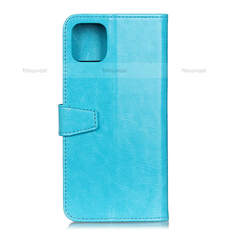 Leather Case Stands Flip Cover T28 Holder for Xiaomi Mi 11 5G Sky Blue