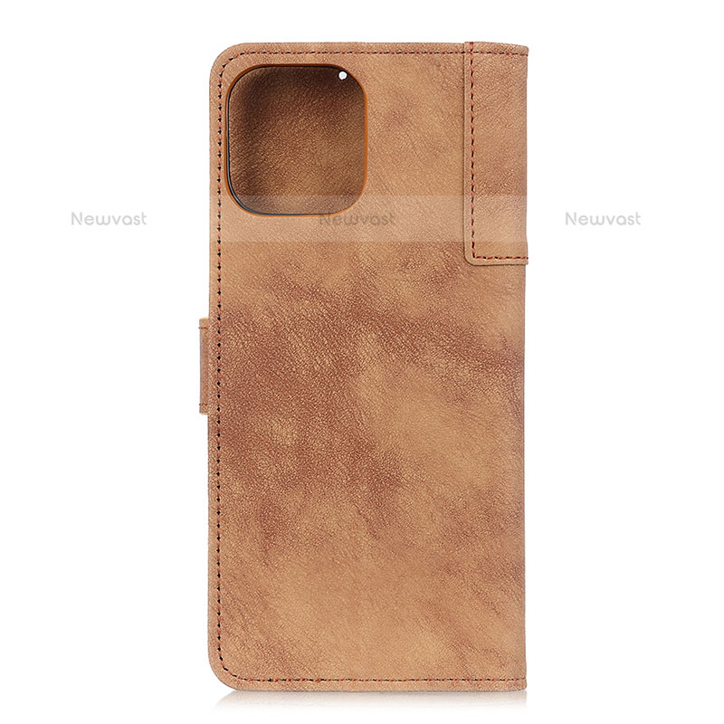 Leather Case Stands Flip Cover T29 Holder for Xiaomi Mi 11 Lite 4G Brown