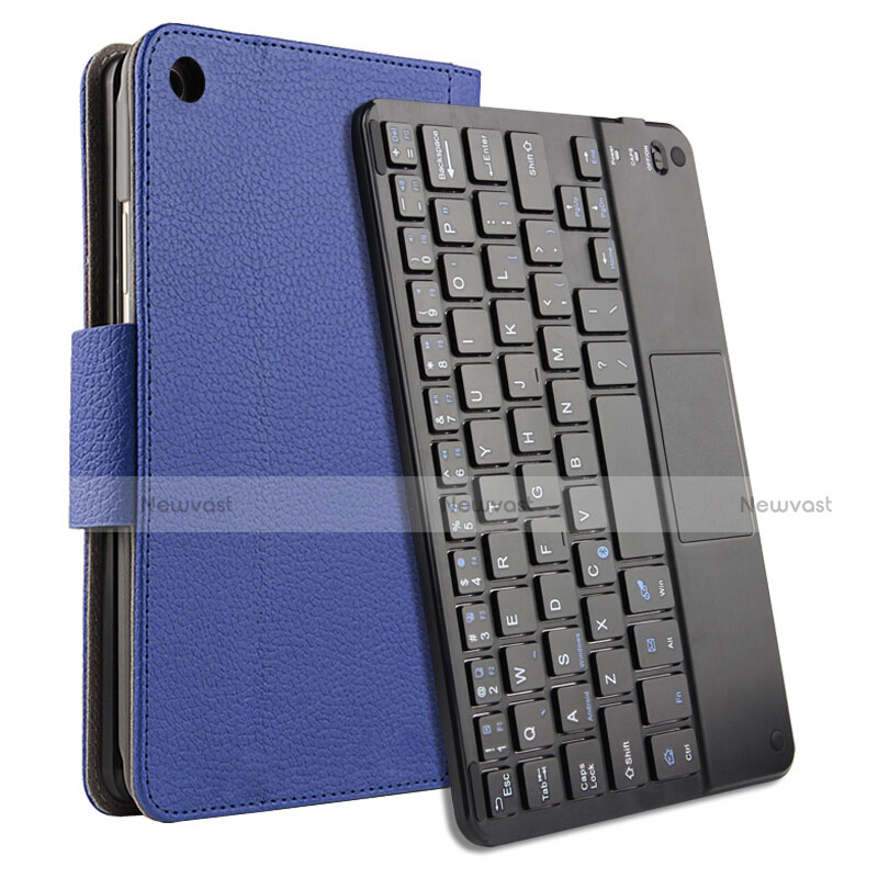 Leather Case Stands Flip Cover with Keyboard for Huawei Mediapad M3 8.4 BTV-DL09 BTV-W09 Blue