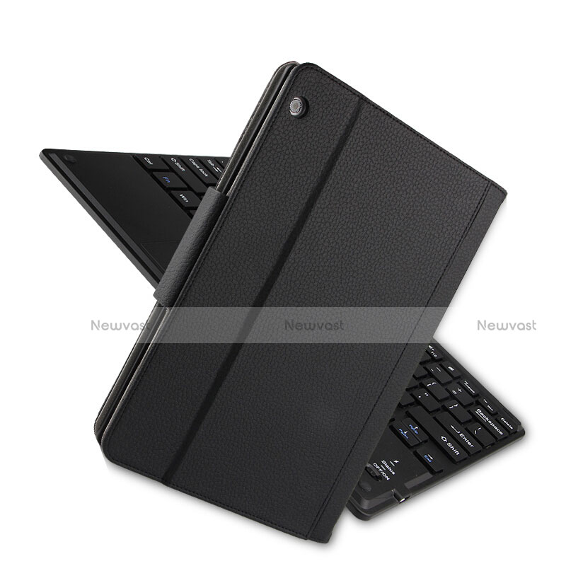 Leather Case Stands Flip Cover with Keyboard for Huawei MediaPad M3 Lite 10.1 BAH-W09 Black