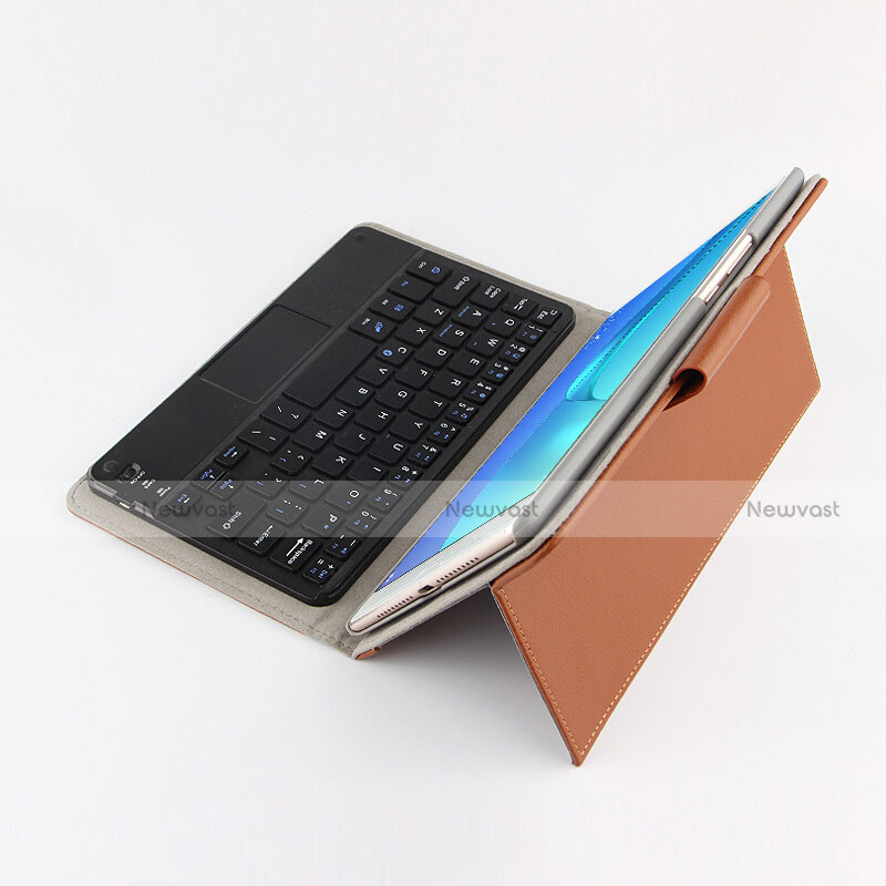 Leather Case Stands Flip Cover with Keyboard for Huawei MediaPad M5 8.4 SHT-AL09 SHT-W09 Brown