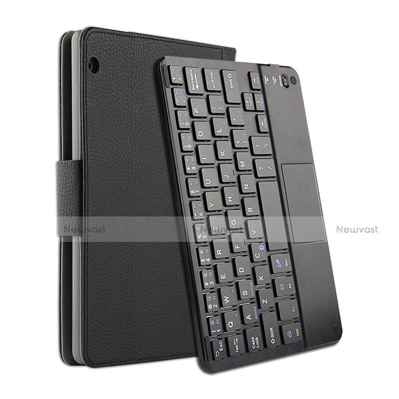 Leather Case Stands Flip Cover with Keyboard for Huawei MediaPad T3 10 AGS-L09 AGS-W09 Black